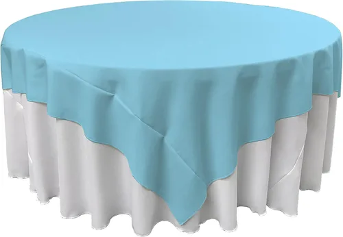 Vista 62 de LA Linen. Mantel cuadrado de popelina de poliéster