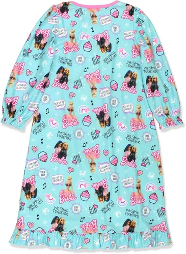Vista 3 de Barbie Camisón de franela para niñas (4, turquesa), Turquesa