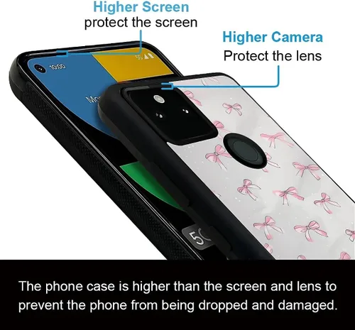 Vista 138 de Compatible con Google Pixel 4A 5G Mobile Case Creative Acrylic Panel trasero Silicona Protección Grip especialmente diseñado para Google Pixel 4A 5G