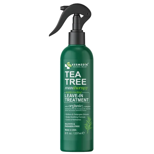 Vista 8 de Spray acondicionador sin enjuague con aceite de árbol de té, desenredante