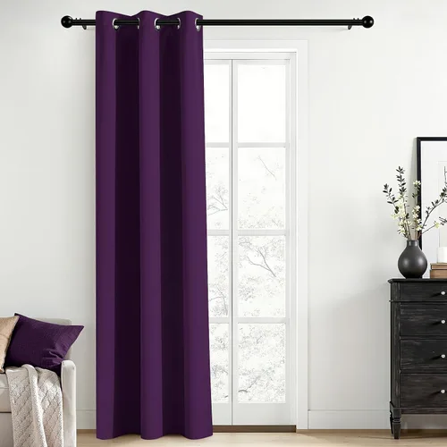 Vista 113 de Yakamok Cortinas opacas para dormitorio, aislamiento térmico, cortinas de oscurecimiento de habitación para sala de estar, juego de 2 paneles