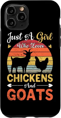 Vista 29 de Funda de regalo vintage con texto en inglés «Just A Girl Who Loves Chickens and Goats Farmer» para iPhone 17