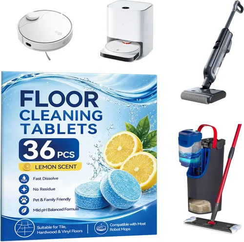 Vista 3 de 24 tabletas limpiadoras de suelos duros, solución de limpieza profunda para trapear, cápsulas de limpieza solubles para azulejos, vinilo, madera