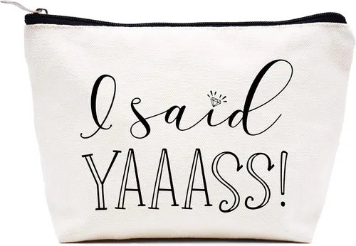 Vista 114 de LIBIHUA Bolsa de maquillaje para mujer, bolsa de cosméticos regalos para ella, bolsa de viaje femenina, Beige, 1 en mi era de Lacrosse Mom