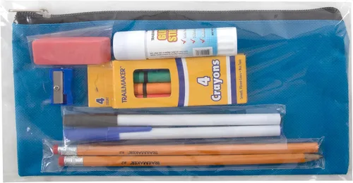 Vista 2 de Trail maker Estuche para lápices con suministros incluidos, estuche a granel al por mayor para niños, aulas