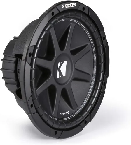 Vista 2 de KICKER 43C124 Comp 12" 300 vatios SVC 4-Ohm Subwoofer de audio para coche Gama baja profunda para camiones y SUV, lista para caja sellada o portada