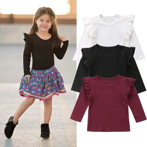 Vista 7 de KMBANGI Baby Girls' Casual T Shirt