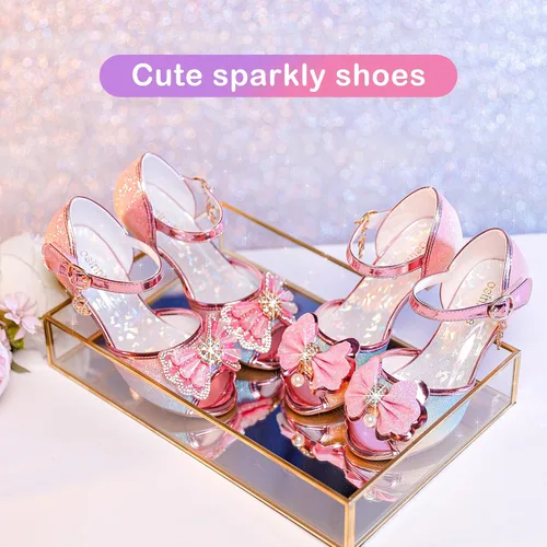 Vista 8 de Osinnme - Sandalias de boda para niña pequeña y grande