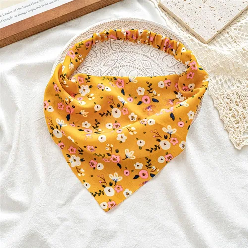 Vista 6 de Pañuelo para el cabello para mujer, pañuelo elástico para el cabello, bufanda de cabeza grande, estilo bohemio, teñido anudado, bufandas para niñas