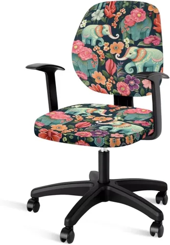 Vista 22 de Funda para silla de oficina, con temática de playa, funda elástica para silla de oficina, funda elástica de 2 piezas, funda para silla
