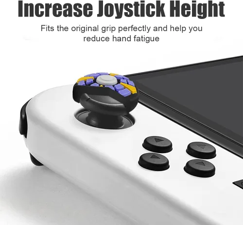 Vista 4 de Switch Joycon - Tapas de agarre para pulgar, funda de silicona suave compatible con Nintendo SwitchOLEDSwitch Lite, cubiertas de botón de agarre
