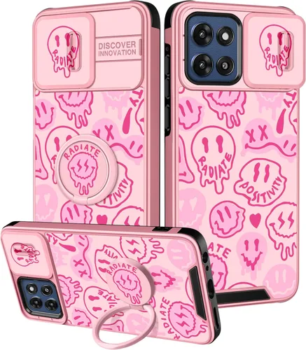 Vista 46 de para Moto G 5G 2023 funda - Cubierta de teléfono linda con corazón para mujeres y niñas, diseño único negro con cubierta deslizante para la cámara