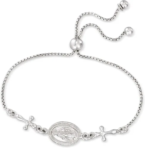 Vista 4 de Ross-Simons Pulsera Bolo de Medalla Milagrosa