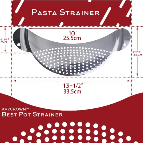 Vista 5 de Best Utensils - Colador de espaguetis de acero inoxidable de alta calidad, colador de cocina, colador y escurridor de verduras, se adapta a todas