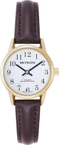 Vista 12 de Miykon Dainty Minimalist Dress Watches for Women – Small Easy Reader Analog Watch with Genuine Leather Strap and Second Hand – Japanese Quartz