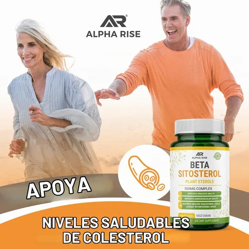 Vista 4 de Beta Sitosterol para hombres, Apoyo a la salud de la próstata, 500 mg, 90 Suplemento de beta-sitosterol, complejo de fitosterol con esteroles