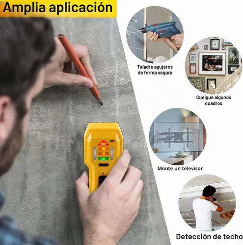 Vista 6 de Buscador de pernos y escáner de pared, detector de metales y madera para paredes de 3/4 pulg. de espesor (ST102 (viene con batería))