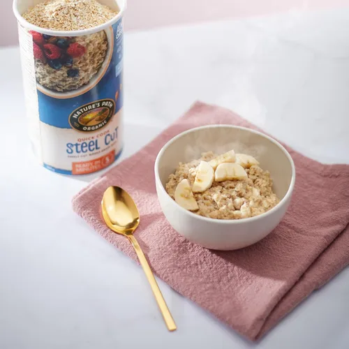 Vista 4 de Avena cortada con acero orgánica Nature's Path Quick Cook, 24 onzas (paquete de 1), sin transgénicos