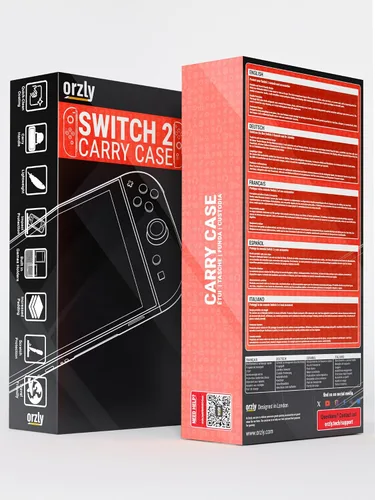 Vista 3 de Orzly Case Compatible with Nintendo Switch 2 Protective Travel Carry Case with Screen Padding, Game Card & microSD Slots, Zipped & Open Pockets for