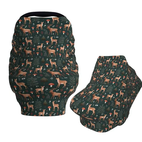Vista 8 de Bats Star Moon - Fundas de asiento de automóvil para bebé, cubierta suave para cochecito de bebé, fundas de lactancia materna para niñas y niños