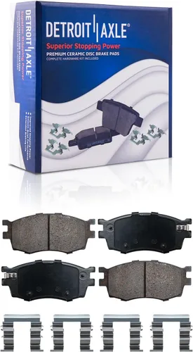 Vista 108 de Detroit Axle - Pastillas de Freno Delantero Izquierdo Reemplazo de Pinza de Disco para Dodge Ram 1500 Dakota Mitsubishi Raider - Juego de 3 piezas