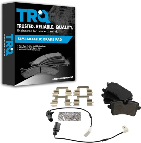 Vista 158 de TRQ Pastillas de freno delanteras semi metálicas compatibles con Ford Expedition 2018-2021 F-150 2018-2020 Lincoln Navigator 2018-2022