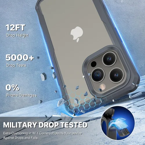 Vista 120 de CENHUFO Funda de privacidad para iPhone 11 Pro, funda de cuerpo completo con protector de pantalla de privacidad de vidrio templado 9H integrado
