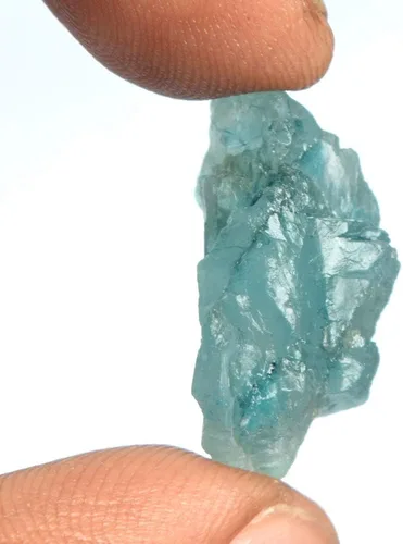 Vista 3 de GEMHUB Cristales de aguamarina azul crudo 18.00 Ct Natural Real Raro Sin tratar Azul en bruto Aguamarina Piedra preciosa DT-462, Gema, Brasil