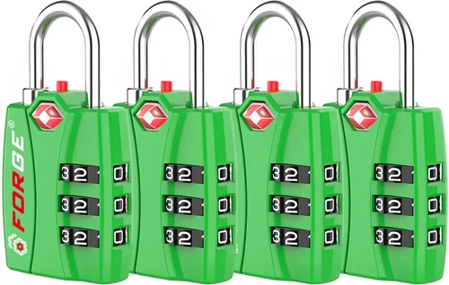 Vista 15 de Forge Cerraduras de equipaje aprobadas por la TSA - Negro 2 PK