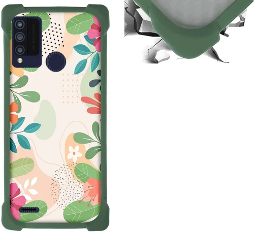 Vista 23 de jioeuinly Funda compatible con ZTE Blade X1 5G Phone Case PC Backplane + cubierta de silicona suave marco XSH