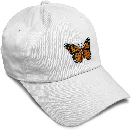 Vista 28 de Gorra de béisbol suave con diseño de mariposa monarca, con insectos, bordado de mariposa, de algodón, para hombres y mujeres