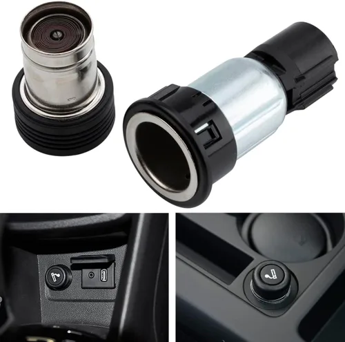 Vista 3 de Ensamble de zócalo para encendedor de cigarrillos compatible con Ford E150 E250 E350 F150 F250 F350 F450 Super Duty Fusion OEM#XC3Z-15055-AA