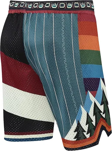 Vista 4 de DIOTSR Pantalones cortos de baloncesto para hombre, pantalones cortos deportivos de malla para hombre, pantalones cortos casuales con estampado