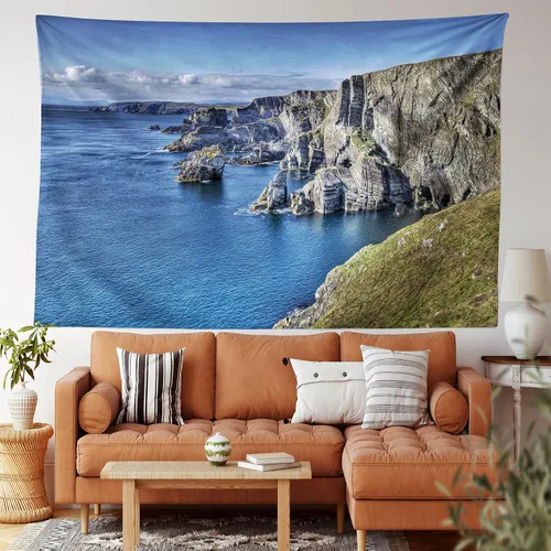 Vista 23 de Lunarable Tapiz mexicano, tema de cultura latinoamericana, sombrero de paja, manta de serape de Maracas, decoración de tela para colgar en la pared