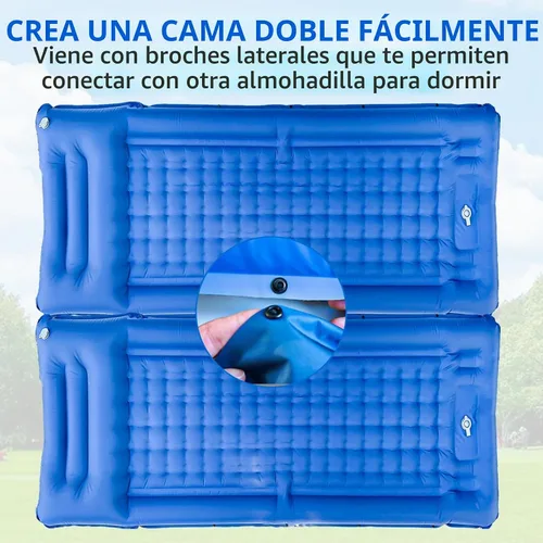 Vista 3 de SEVNPRIME Colchoneta de dormir para acampar de 78 x 29 x 5 pulgadas, colchón de aire compacto e impermeable mejorado, bomba de pie incorporada