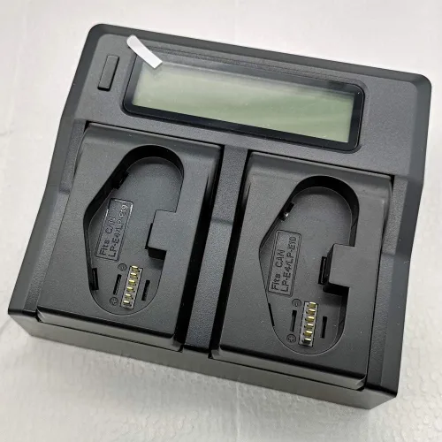 Vista 5 de Cargador de batería de red de pantalla LCD rápida para Canon LP-E4 LPE4 LP-E4N LP-E19 LPE19 como LC-E19 LC-E4 EOS 1D C EOS 1D X EOS 1D 1Ds Mark 3/4