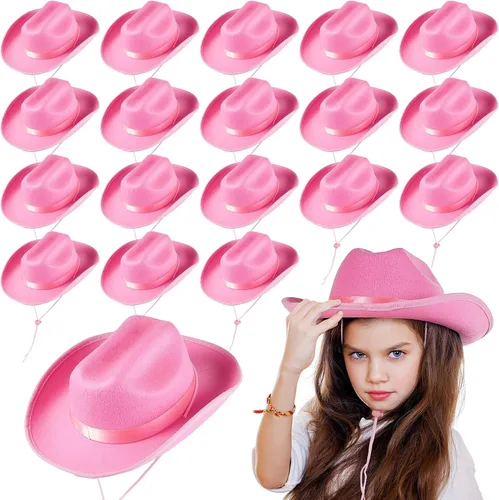 Vista 18 de Hercicy Sombreros de vaquero para niños pequeños, sombrero de vaquera para niños y niñas, accesorios de disfraz de bebé, suministros de fiesta