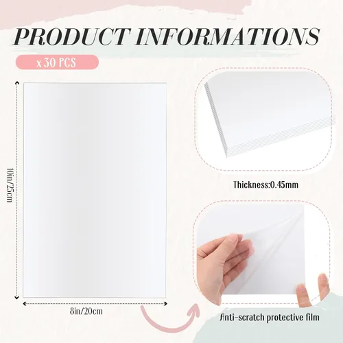 Vista 2 de Therwen 30 piezas de 8 x 10 pulgadas Sublimación de metal en blanco de aluminio para sublimación Señales en blanco hojas de paneles de fotos