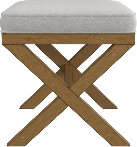 Vista 11 de Hillsdale Somerset - Taburete de madera sin respaldo para sala de maquillaje o baño, color madera oscura