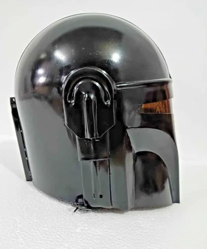 Vista 4 de tSQUARE Nuevo casco negro de Star Wars Mandalorian réplica detallada