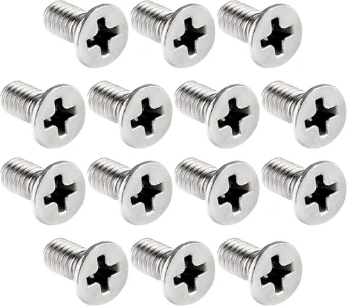 Vista 9 de Tornillos de máquina Phillips de cabeza plana 25 piezas 1/4-20 x 2