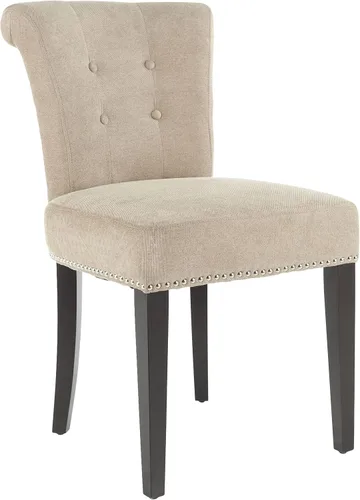 Vista 4 de Safavieh Mercer Collection Matthew - Silla de comedor de poliéster, color beige, juego de 2