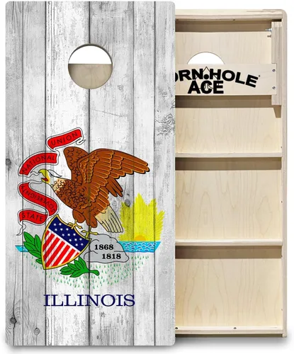 Vista 15 de CornholeAce ACE PRO State Flags Professional Cornhole Boards - No Bounce! Triple Wide Legs, 3/4" Baltic Birch Plywood, Handles, Regulation Size Texas
