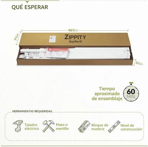Vista 7 de Zippity Madison Picket Gate, kit de vinilo blanco sin excavación