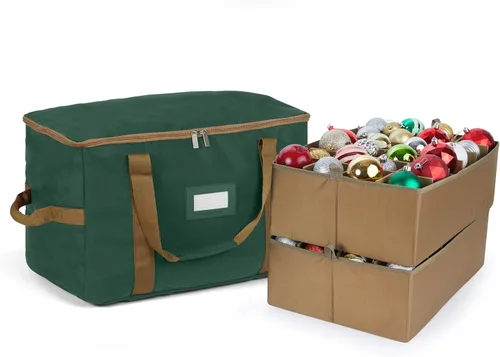 Vista 44 de Covermates Keepsakes Bolsa de almacenamiento ajustable para adornos, con asas de transporte, protección acolchada, ruedas dobles, almacenamiento