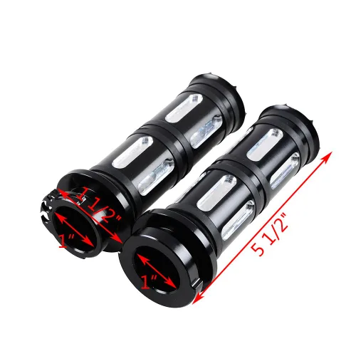 Vista 3 de Juego compatible para 1 pulgada de manillar de Harley 96-12, interruptor de bocina, luces delanteras y señales de giro, empuñaduras y tapa de Negro