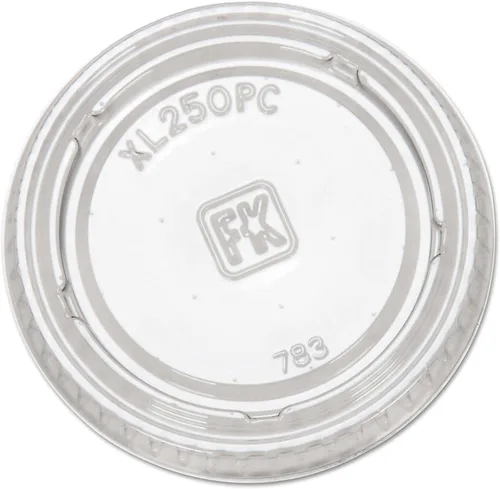 Vista 2 de FABXL250PC - Tapas de taza Fabri-Kal Portion, se adapta a tazas de 1.5-2.5 onzas, transparente