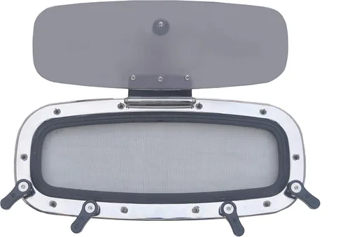 Vista 5 de Ojo de buey para barco/escotilla portlight/ventana - Apertura rectangular de acero inoxidable para barco/yate/náutico/RV
