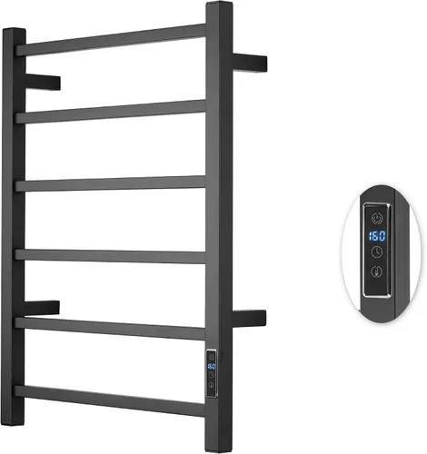 Vista 10 de Toalleros térmicos para baño, calentadores eléctricos de pared con temporizador y control de temperatura, calentador para baño, cepillado