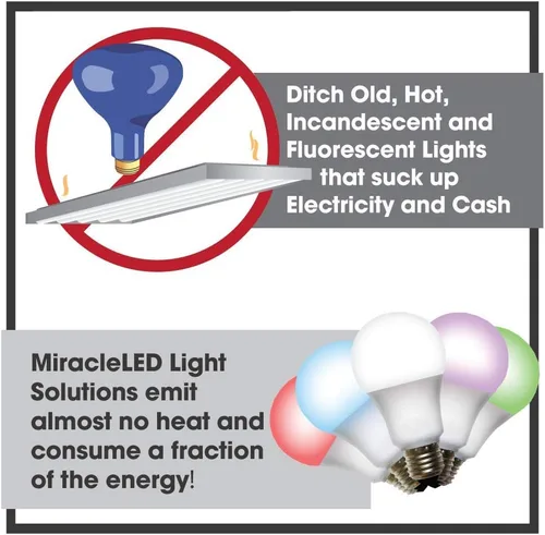 Vista 7 de Miracle LED Kit de iluminación LED con cable de invernadero para interiores con luz de crecimiento multiplanta de espectro completo (paquete de 2)